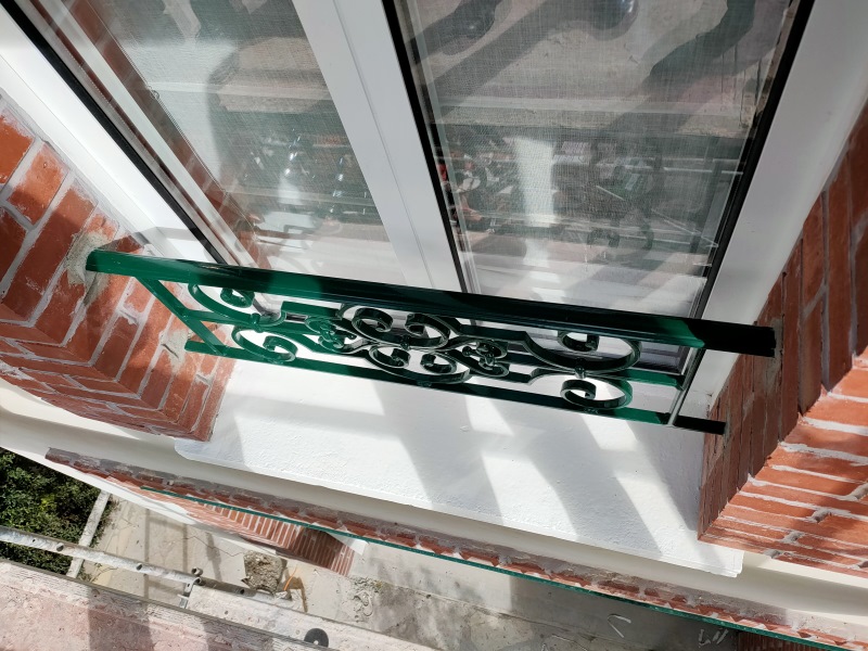 Pose de garde corps en fer forge