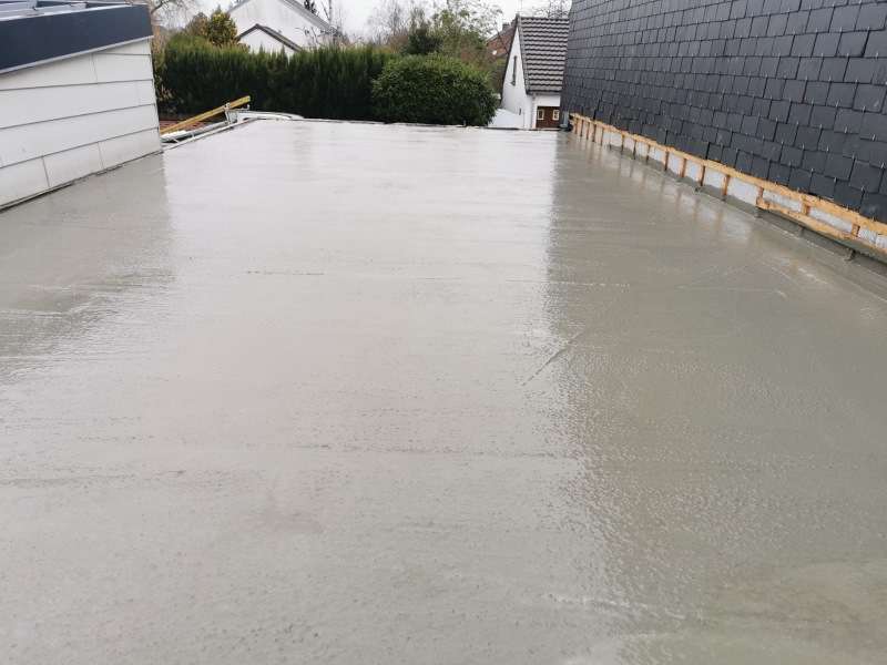 Création d'une toiture terrasse en béton