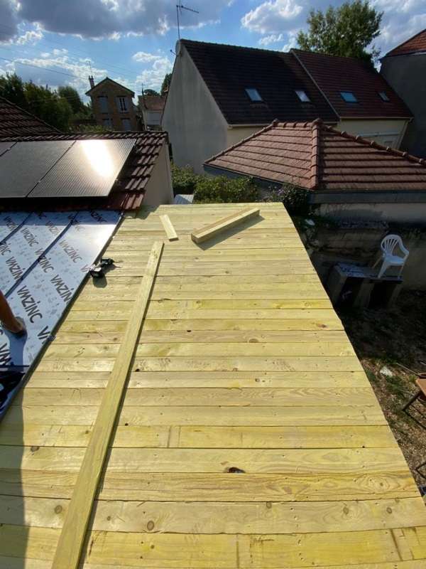 Voligeage toiture zinc 91