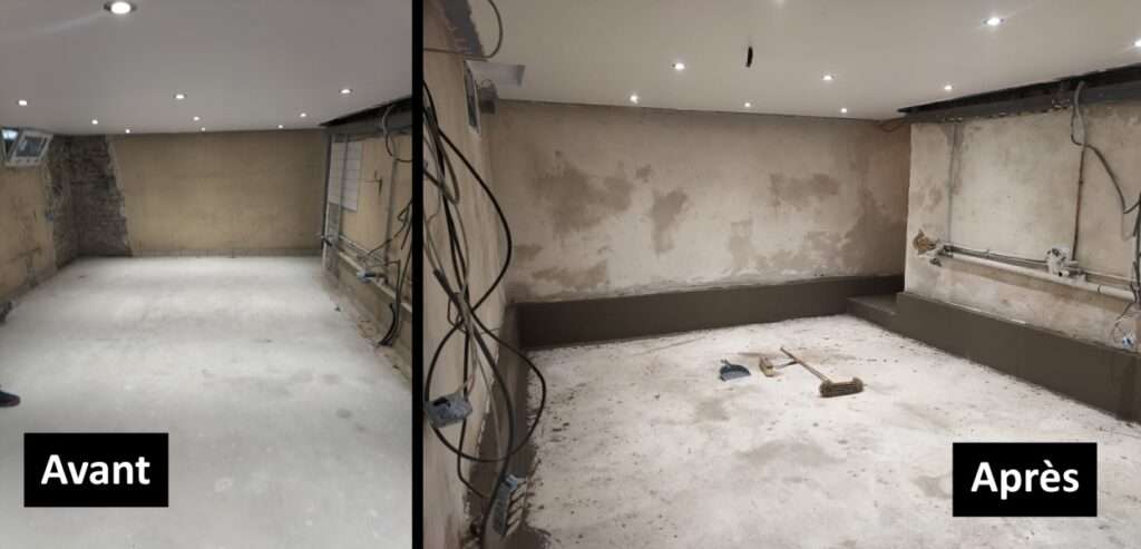 Amenagement cave avant apres
