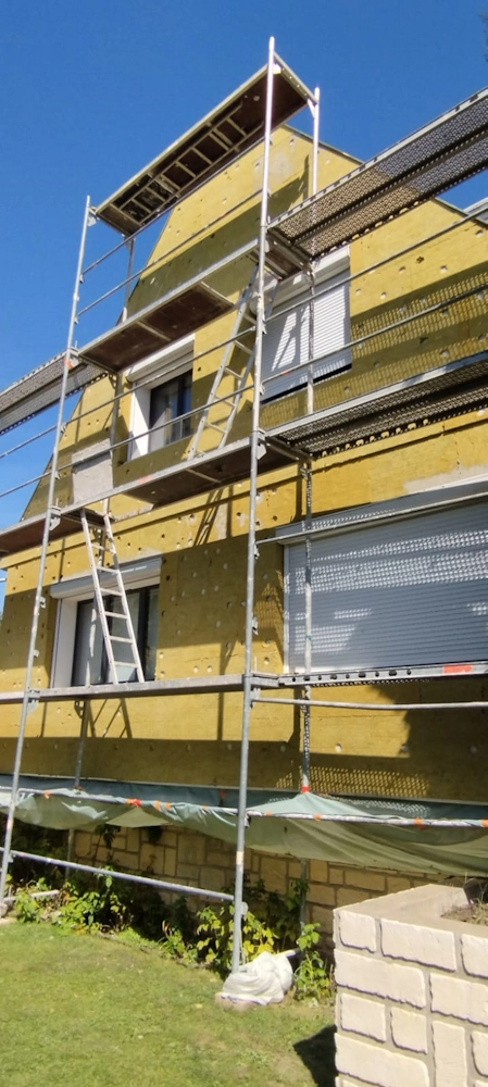 Pose isolation exterieure laine de roche