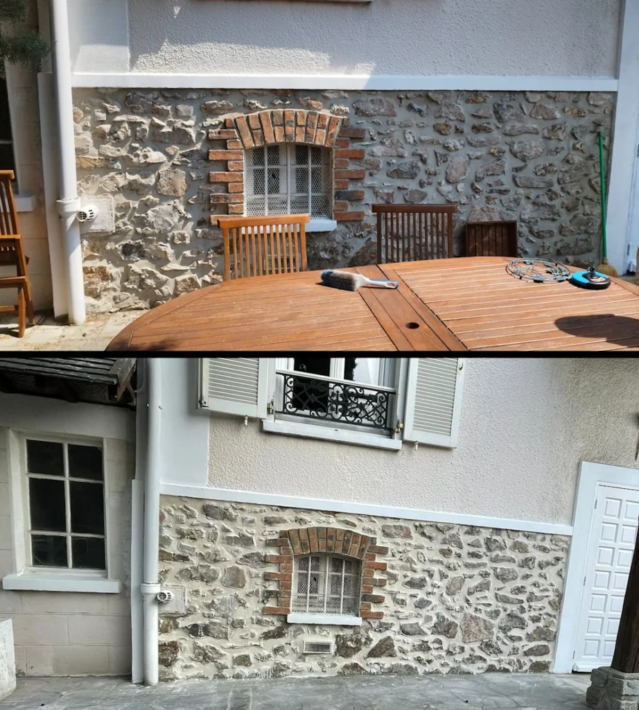 Rejointoiement de facade avant apres