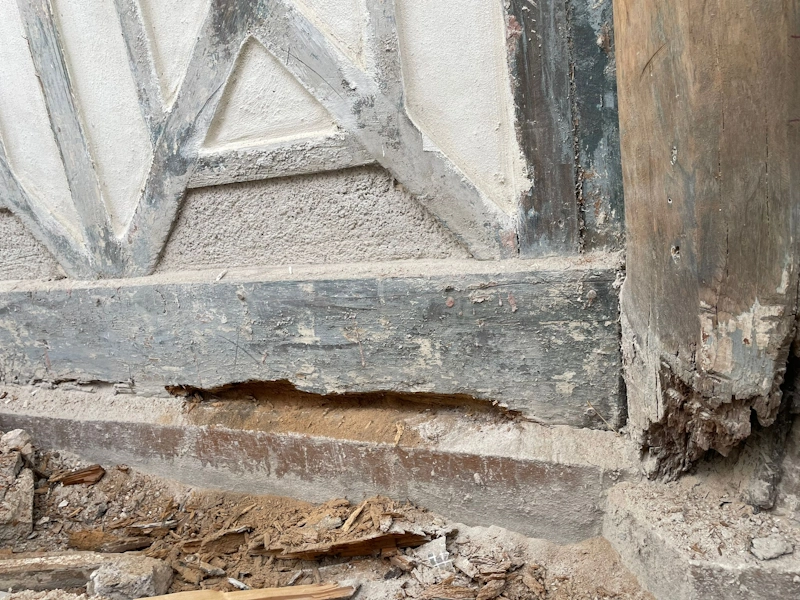 Renovation facade a colombages