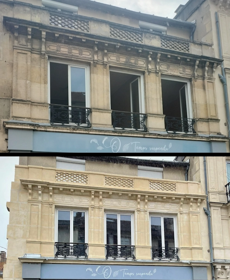 Ravalement pierre de taille avant apres