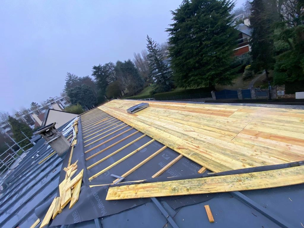 Pose toit en zinc Vaucresson