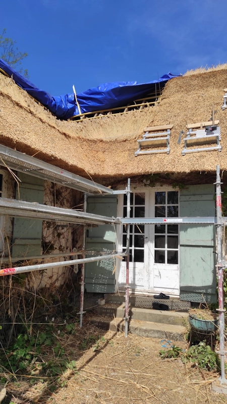 Pose toiture chaume yvelines