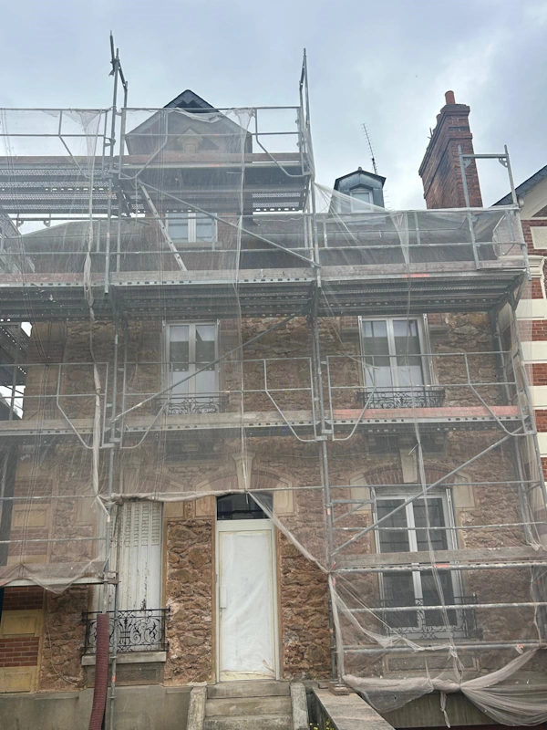 Renovation facade en pierre Essonne