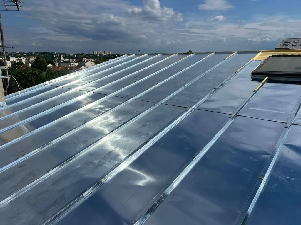 couverture zinc sur maison perreux