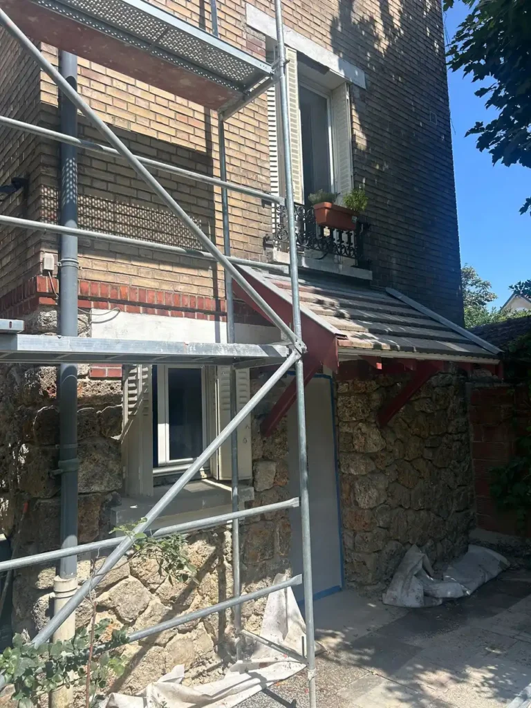 enduit facade brique clamart
