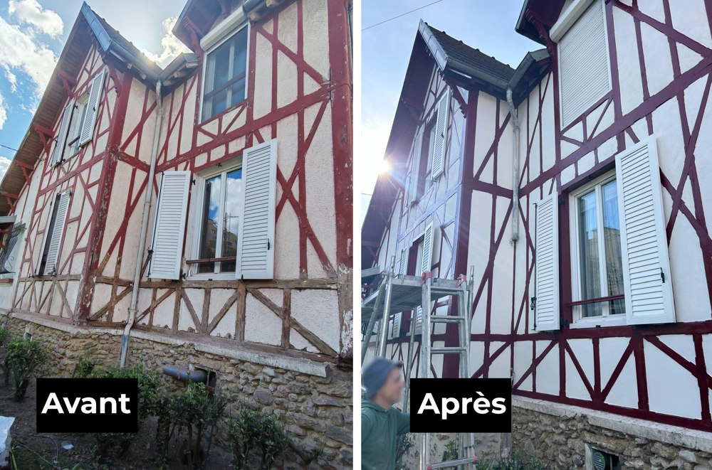 Ravalement de façade à Chelles (77500) Ravalement de façade ancienne