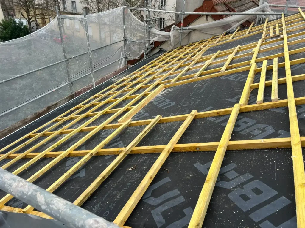 Refection toiture chantier sarking seine saint denis