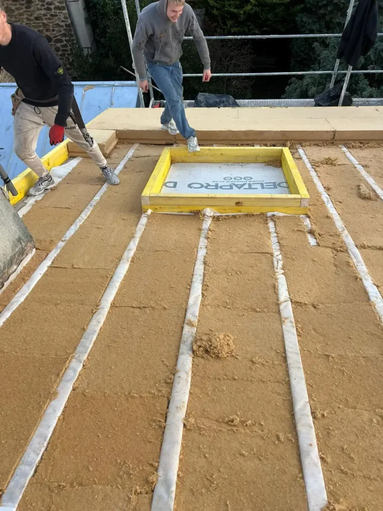 Renovation toiture chantier sarking 93260