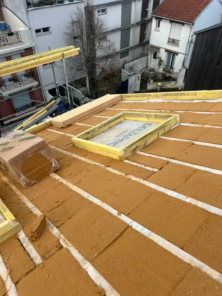 Renovation toiture isolation sarking les lilas