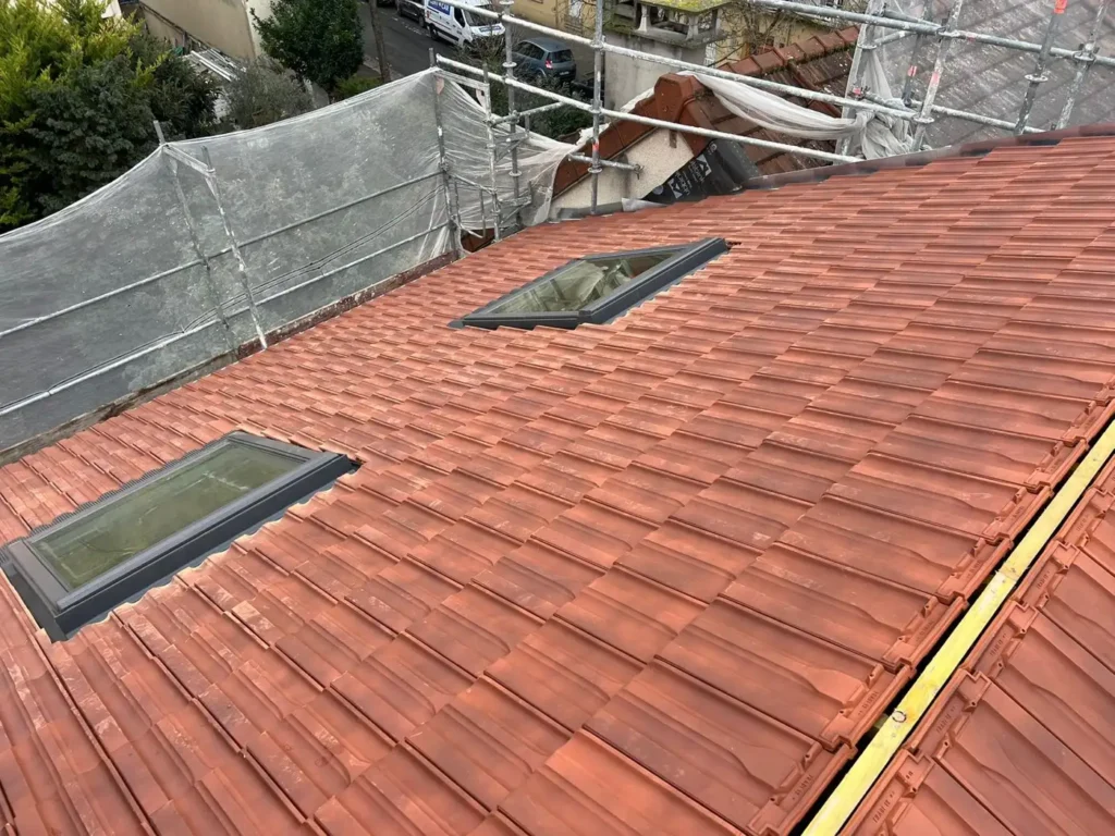 Sarking renovation toiture tuiles les lilas