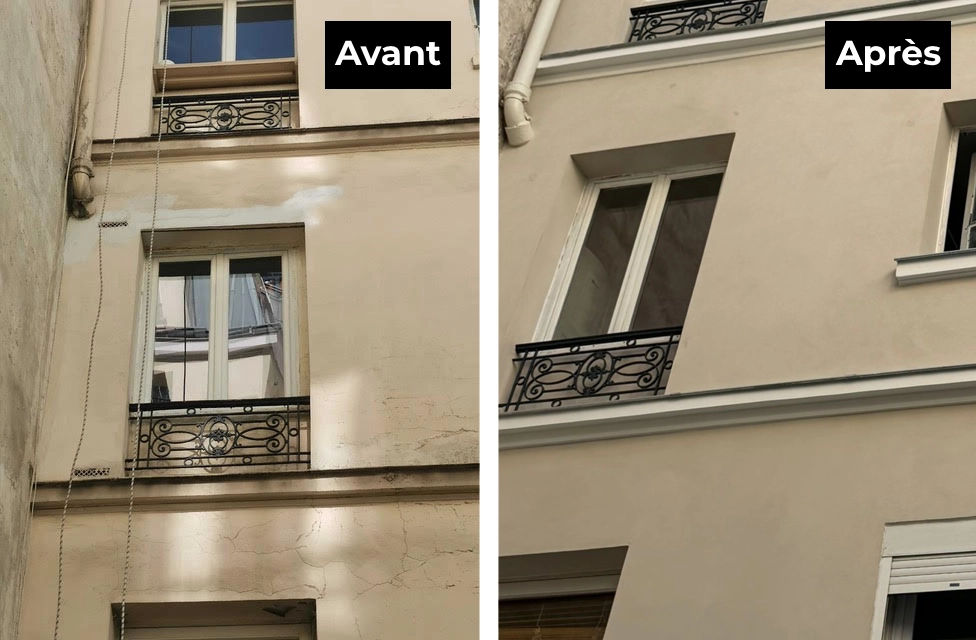 Ravalement de façade à Paris 11 (75011) Rénovation façade Paris 11e arrondissement