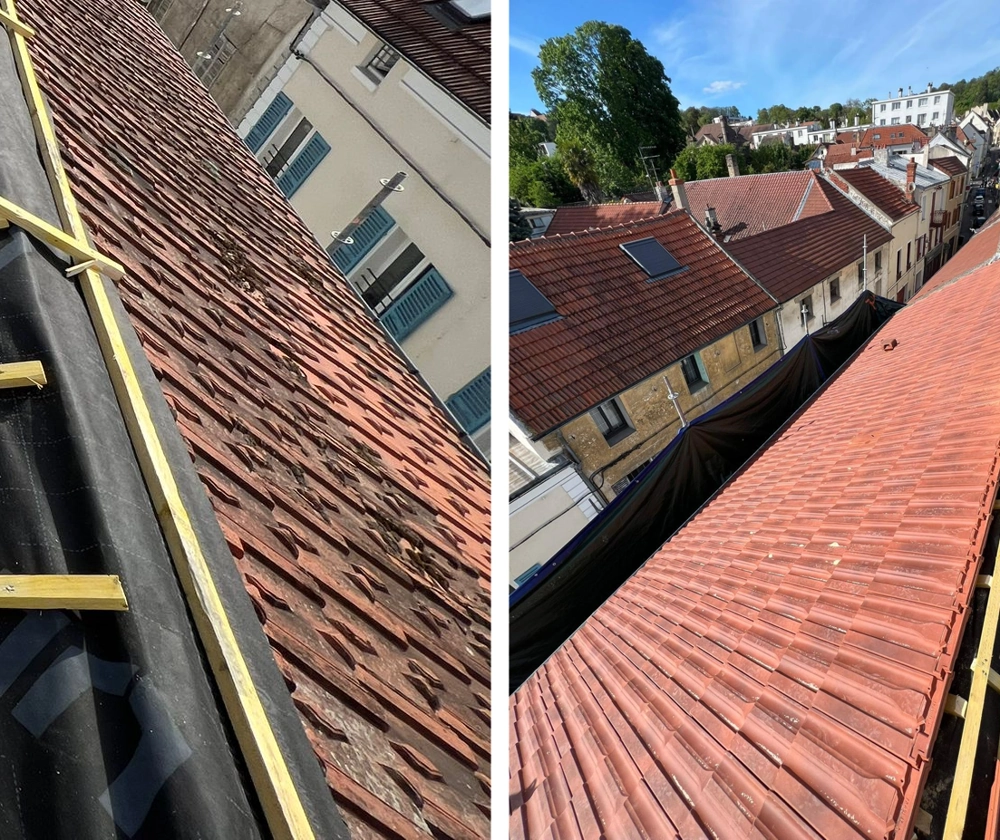 Rénovation toiture tuiles 95