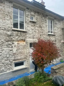 renovation facade enduit chaux liege 91490
