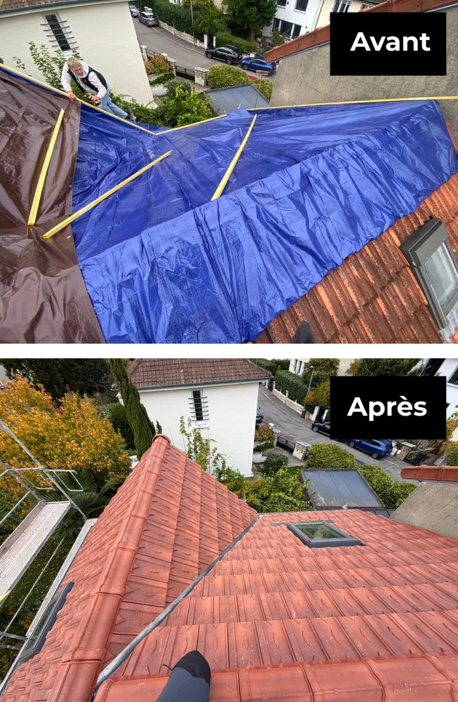 Rénovation de toiture en tuiles à Chaville 