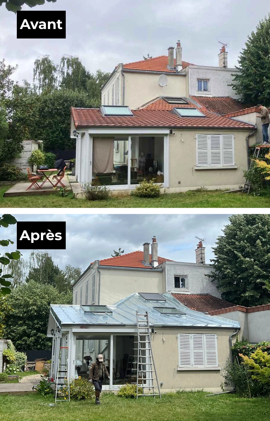 Réfection de toiture zinc à Villemomble