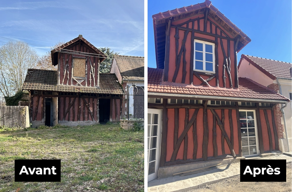 Ravalement de l'ancienne maison de Louis Blériot Ravalement de la maison Louis Bleriot