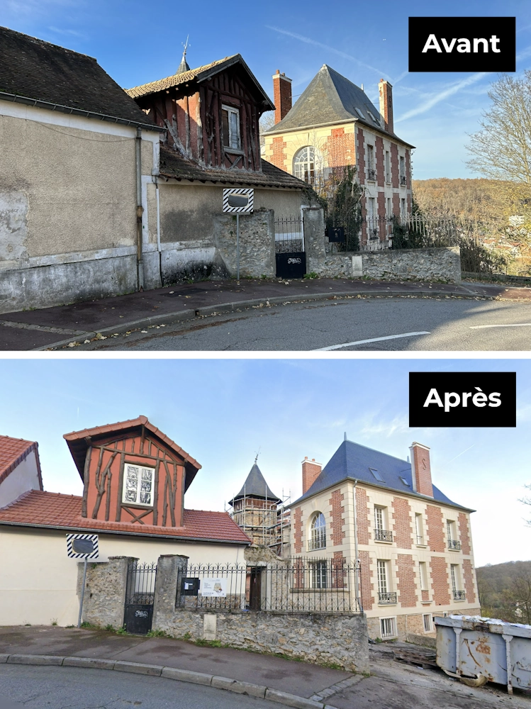 Ravalement de l'ancienne maison de Louis Blériot Ravalement patrimonial Yvelines